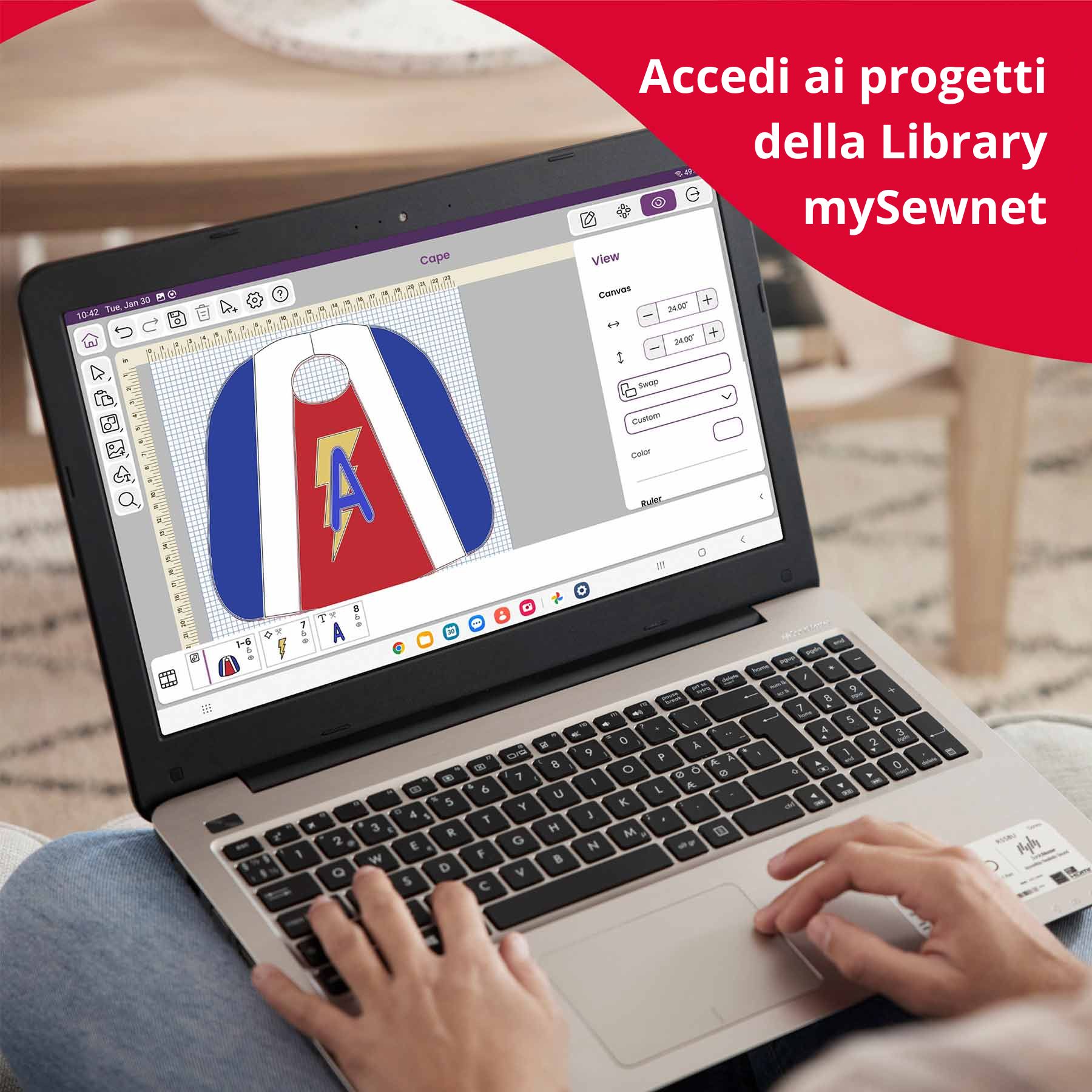 Accedi ai progetti della Library mySewnet